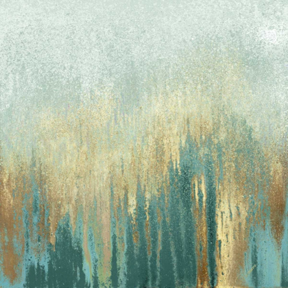 Picture of TEAL WOODS IN GOLD I