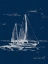 Picture of SAIL BOAT ON BLUE BURLAP II