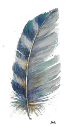 Picture of WHITE WATERCOLOR FEATHER I