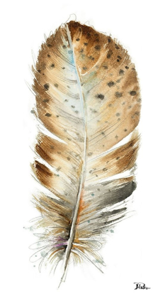 Picture of WHITE WATERCOLOR FEATHER II