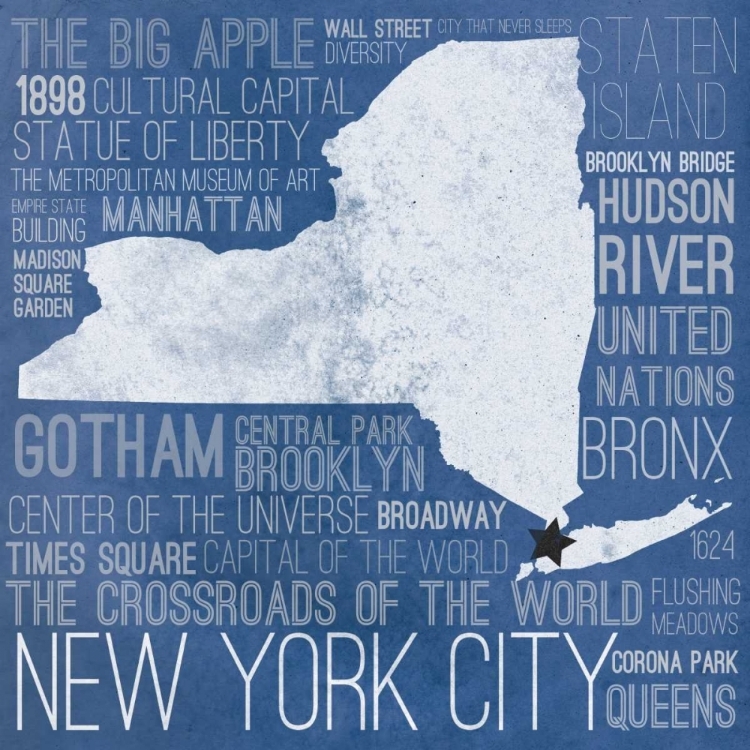 Picture of NEW YORK MAP BORDER