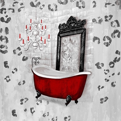 Picture of RED ANTIQUE MIRRORED BATH SQUARE II