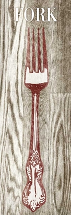 Picture of FORK AND SPOON ON WOOD I