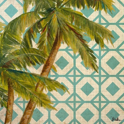 Picture of BEACH PALM TURQUOISE PATTERN I
