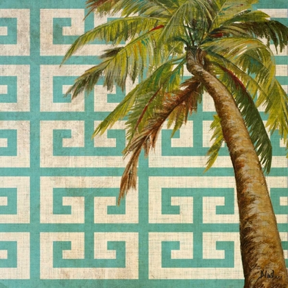 Picture of BEACH PALM TURQUOISE PATTERN II