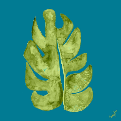 Picture of LEAF ON TEAL II