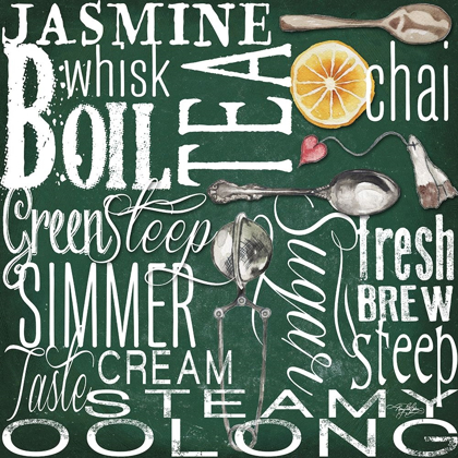 Picture of DRINK TYPOGRAPHY FOREST GREEN