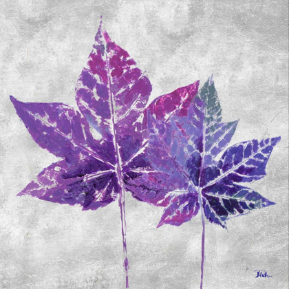 Picture of THE PURPLE LEAVES ON SILVER I