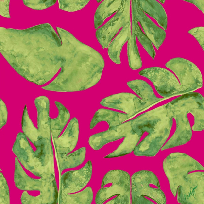 Picture of LEAVES ON PINK