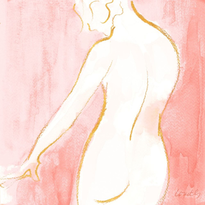 Picture of FEMALE WATERCOLOR FIGURE ON ROSE