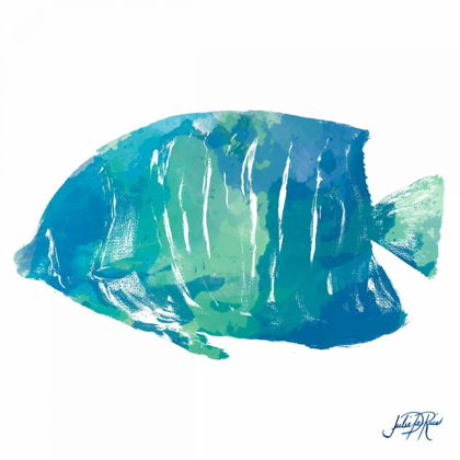Picture of WATERCOLOR FISH IN TEAL IV