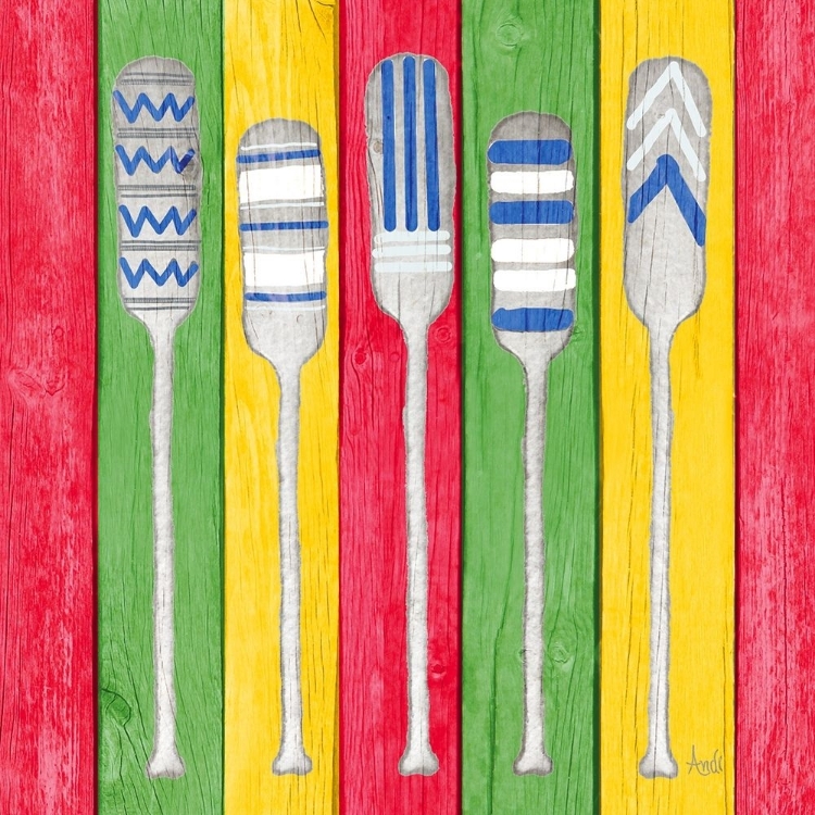 Picture of OARS ON TROPICAL BOARD II