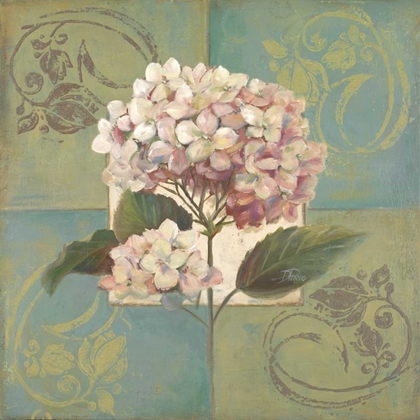 Picture of HYDRANGEAS ON GREEN I