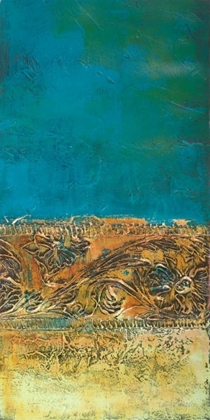 Picture of RUSTIC FRIEZE ON TEAL I