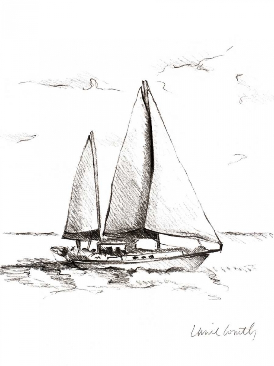 Picture of COASTAL BOAT SKETCH II