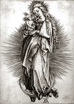 Picture of THE VIRGIN AND CHILD ON A CRESCENT