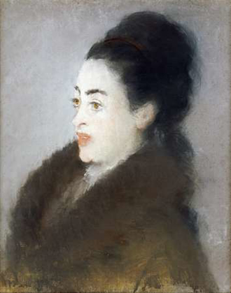 Picture of WOMAN IN A FUR COAT IN PROFILE