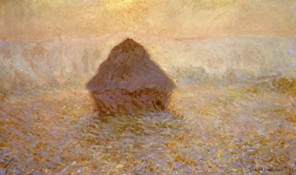 Picture of HAYSTACKS, SUN ON THE MIST