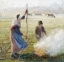 Picture of WHITE FROST, WOMAN BREAKING UP WOOD
