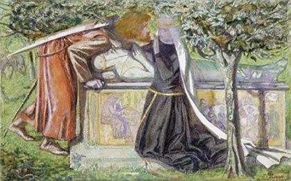 Picture of ARTHURS TOMB: SIR LAUNCELOT PARTING FROM GUENEVERE