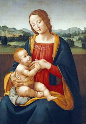 Picture of MADONNA AND CHILD BEFORE A LANDSCAPE