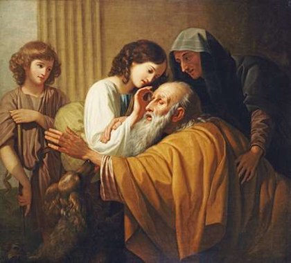 Picture of TOBIAS CURING HIS FATHERS BLINDNESS
