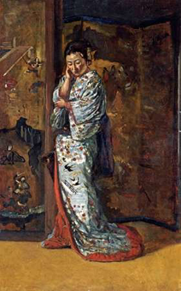 Picture of A JAPANESE WOMAN IN AN INTERIOR