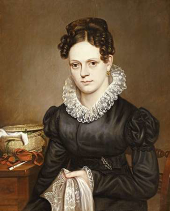 Picture of PORTRAIT OF A LADY WITH A SEWING BASKET