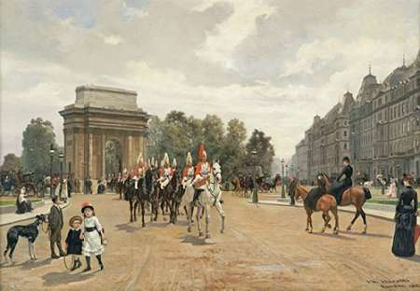 Picture of THE LIFE GUARDS PASSING HYDE PARK CORNER, LONDON