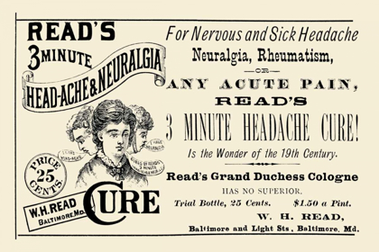 Picture of READS 3 MINUTE HEAD-ACHE AND NEURALGIA CURE