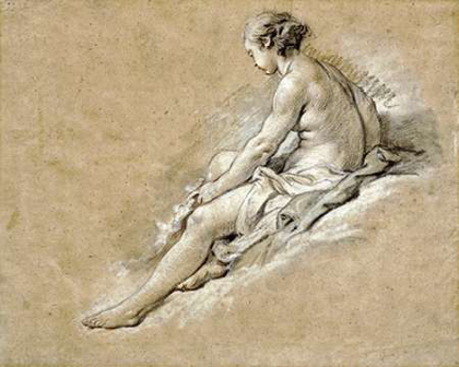 Picture of A NUDE GIRL SEATED