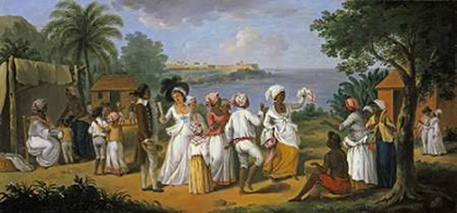 Picture of NATIVES DANCING IN THE ISLAND OF DOMINICA