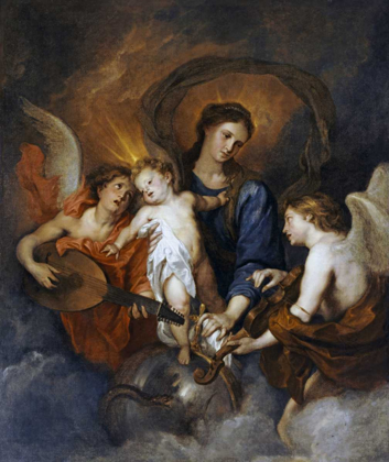 Picture of THE MADONNA AND CHILD WITH TWO MUSICAL ANGELS