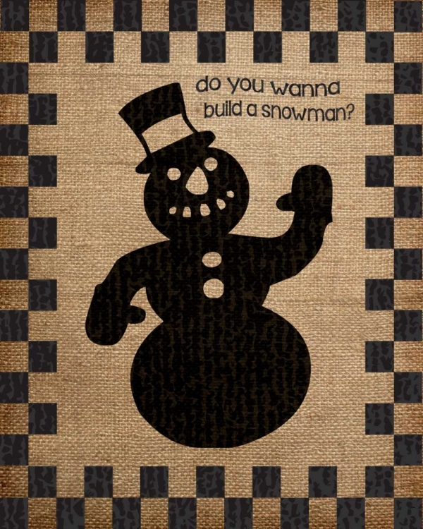 Picture of BURLAP CHRISTMAS SNOWMAN