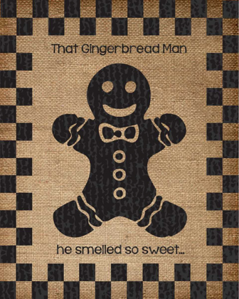 Picture of BURLAP CHRISTMAS GINGERBREAD MAN