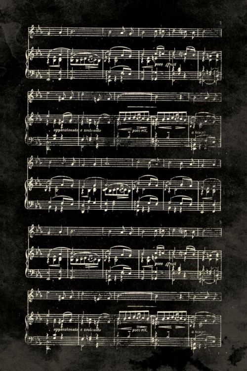 Picture of MUSIC SHEET BLACK