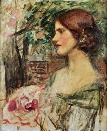 Picture of PORTRAIT OF A LADY IN A GREEN DRESS