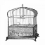 Picture of ETCHINGS: BIRDCAGE - ONION-PEAK TOP, FILIGREE PATTERN BASE