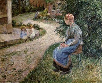 Picture of THE SERVANT SEATED IN THE GARDEN OF ERAGNY