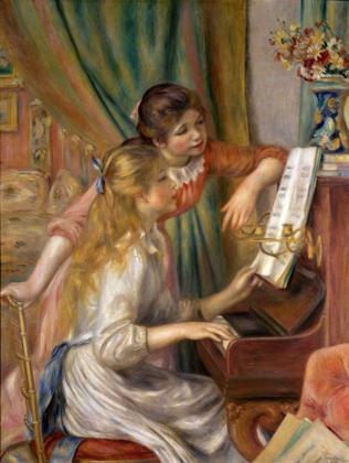 Picture of TWO YOUNG GIRLS AT THE PIANO