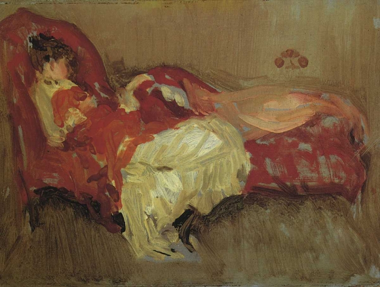 Picture of NOTE IN RED THE SIESTA 1883