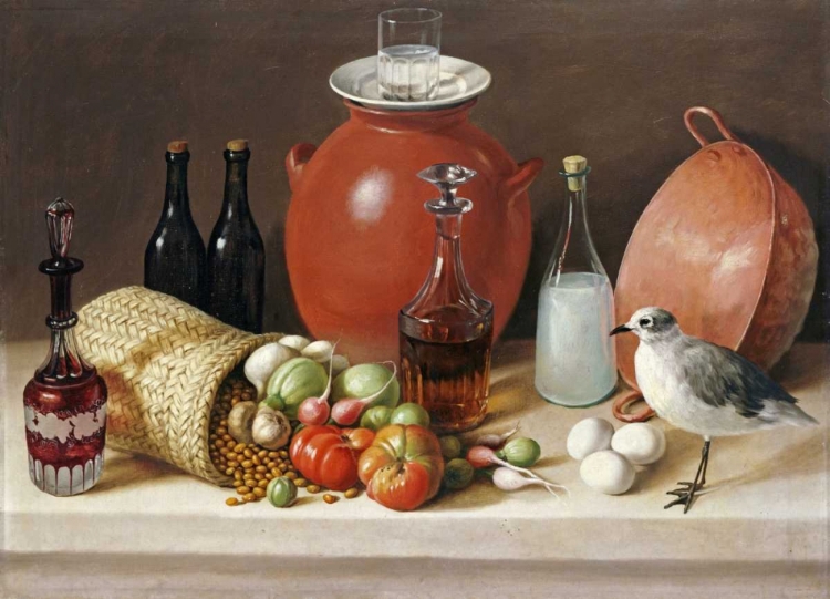 Picture of STILL LIFE WITH A BIRD AND A PITCHER