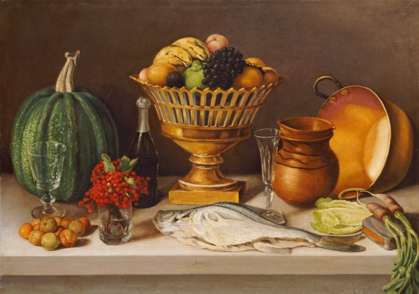 Picture of STILL LIFE WITH FISH AND A PUMPKIN