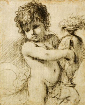 Picture of A PUTTO WITH A VASE