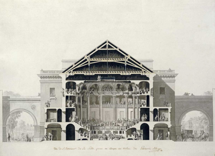 Picture of CROSS-SECTION OF THE FRONT SECTION OF THE THEATRE