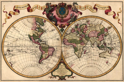 Picture of WORLD MAP PREPARED FOR THEN FRENCH KING