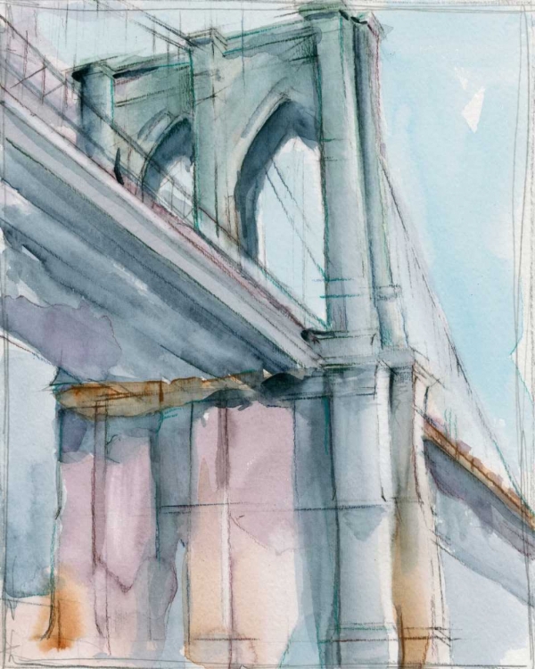 Picture of WATERCOLOR BRIDGE STUDY II