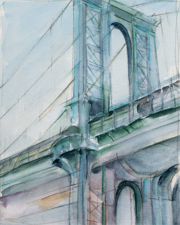 Picture of WATERCOLOR BRIDGE STUDY I