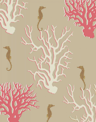 Picture of CORAL AND SEAHORSE IN BEIGE