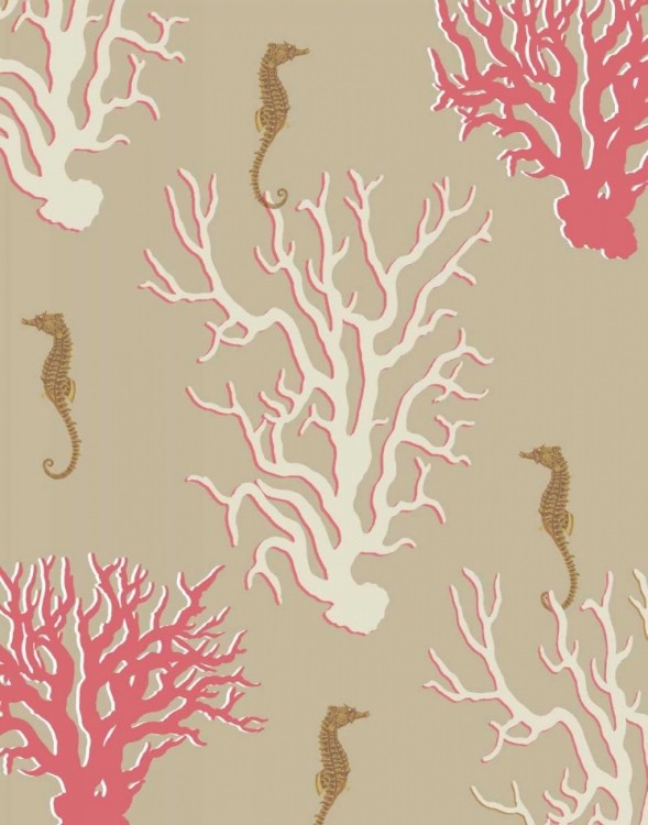 Picture of CORAL AND SEAHORSE IN BEIGE